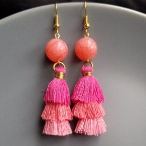 Triple tassle fashion earrings